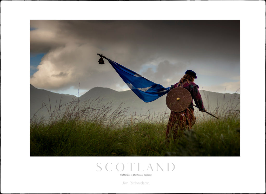 Highlander at Glenfinnan, Scotland - Poster