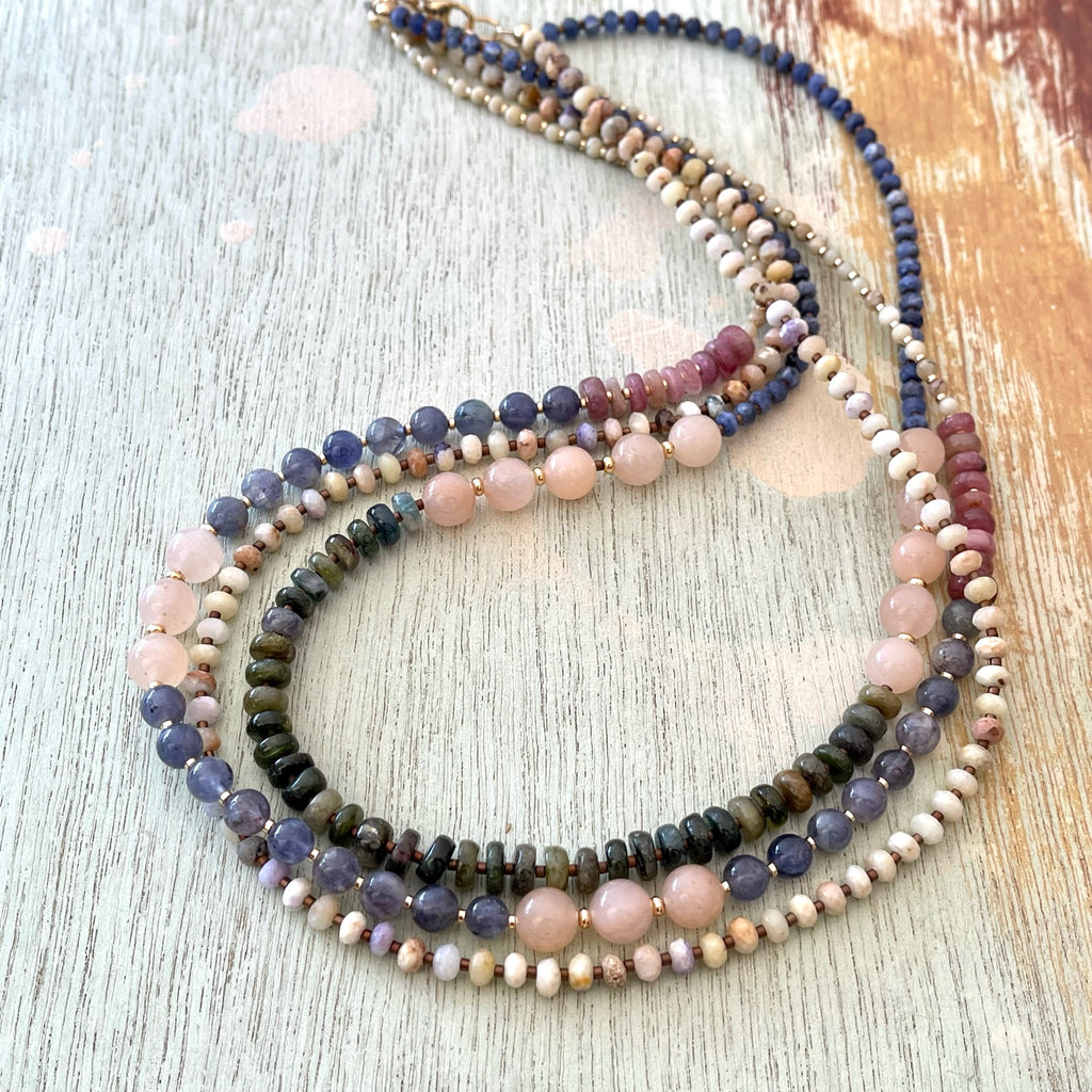 Tourmaline and Iolite Necklace