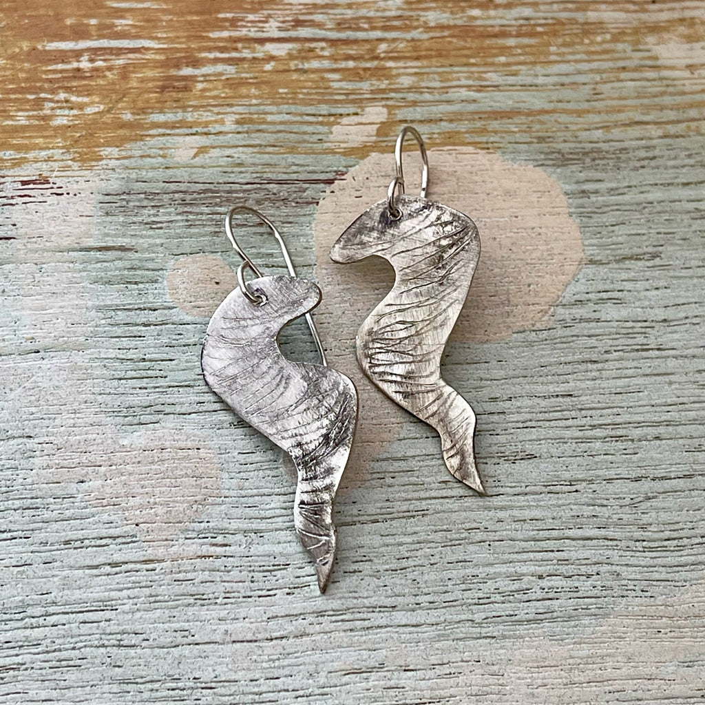 Silver Tornado Earrings