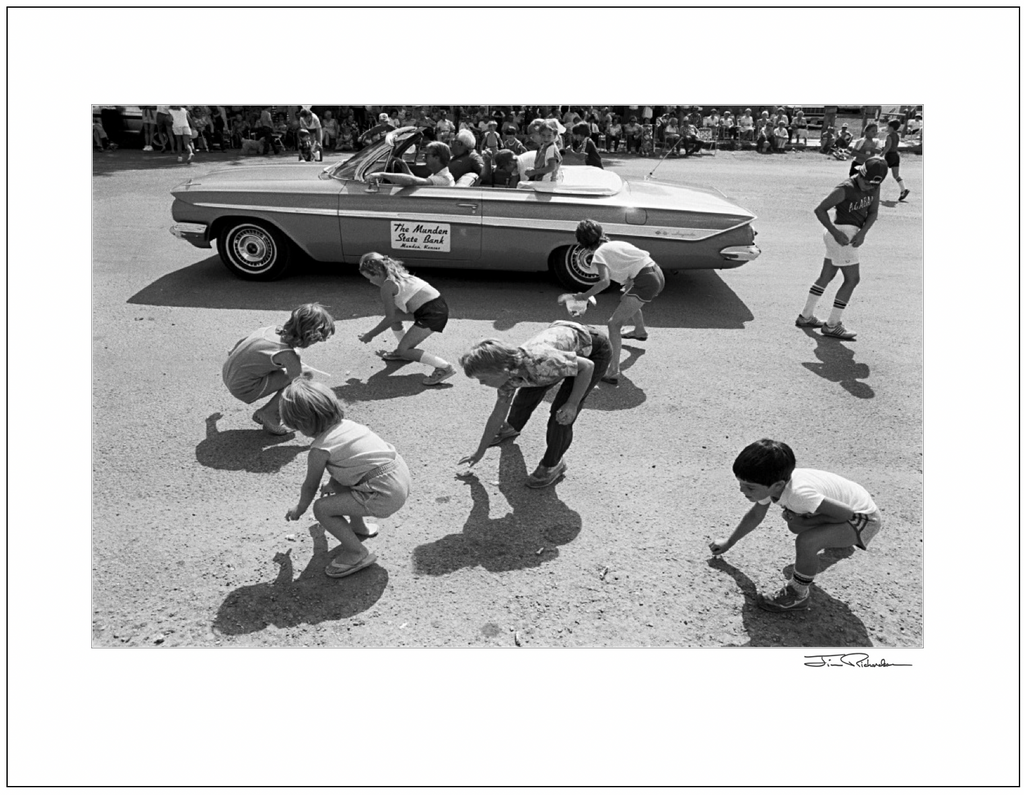 Throwing Candy in the Harvest Festival Parade, Cuba, Kansas