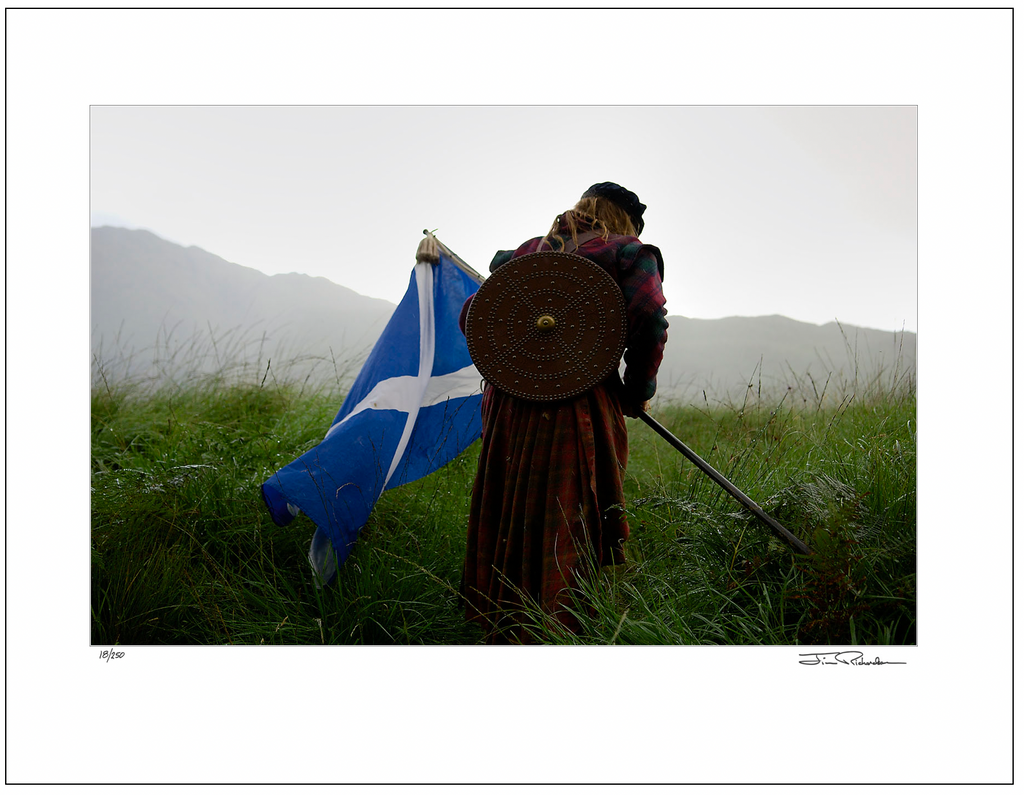Highlander and Saltire, Glenfinnan, Scotland