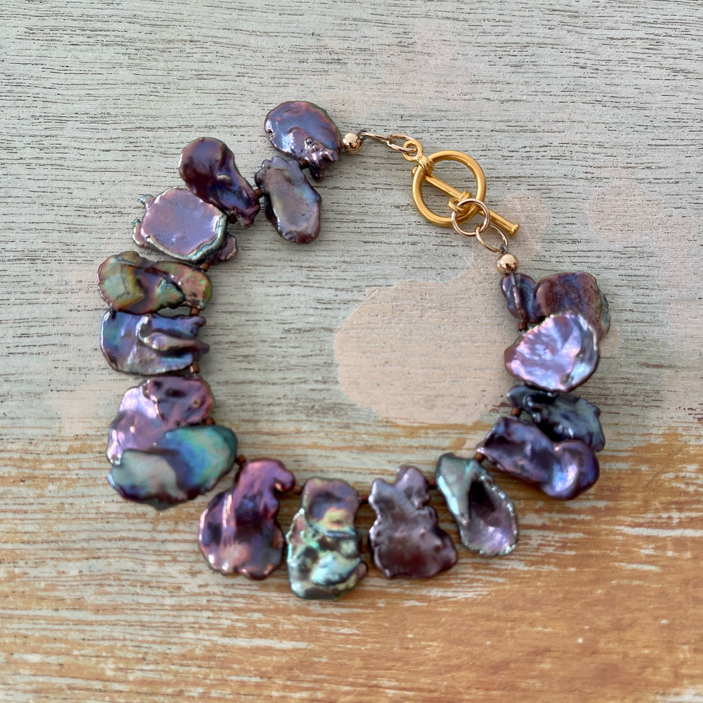 Cornflake Keshi Pearl Bracelet