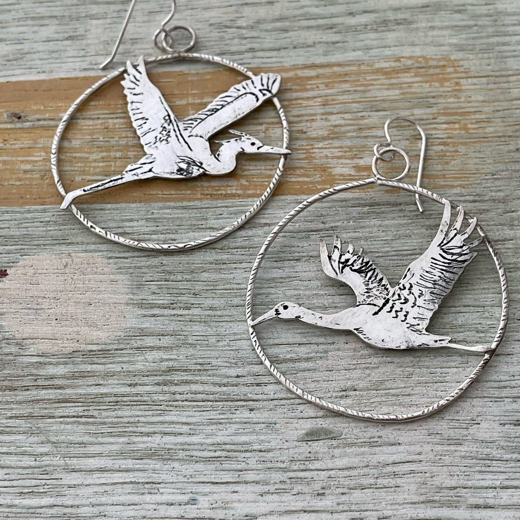 Heron/Crane Earrings