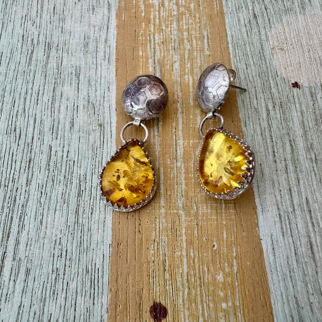 Baltic Amber Post Earrings