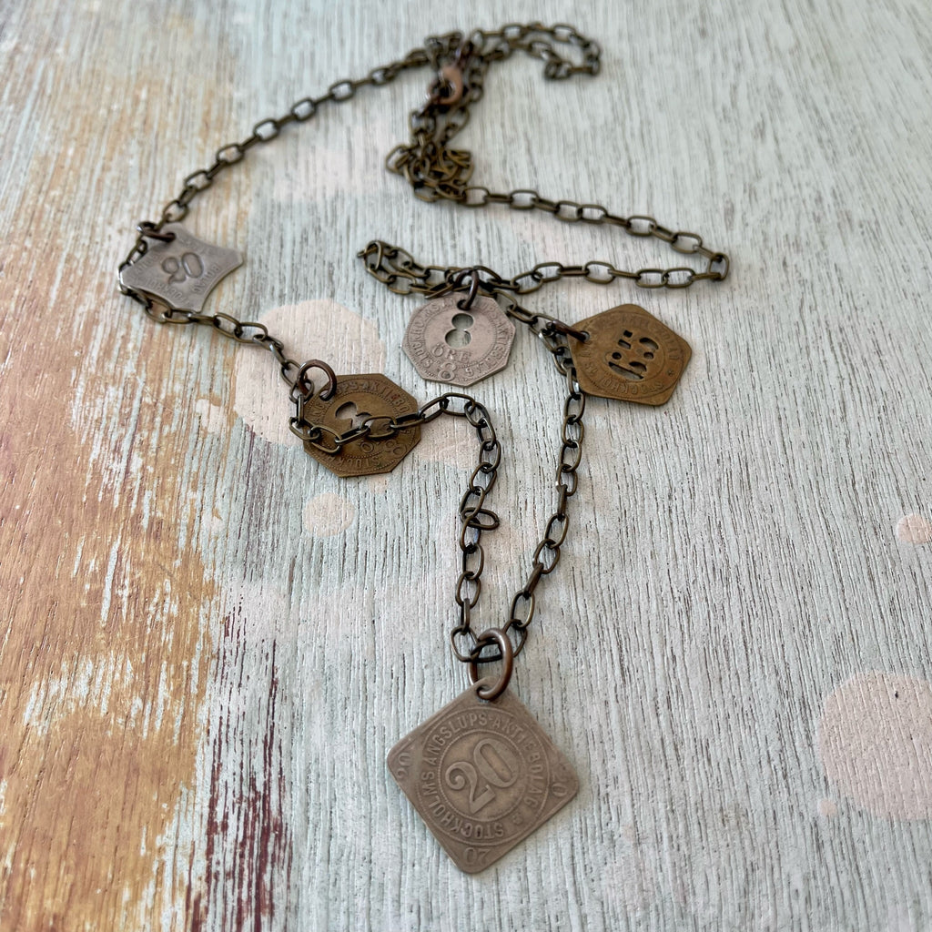 Swedish Steamship Token Necklace