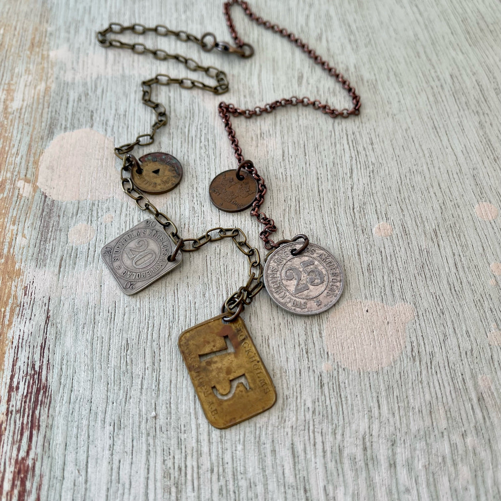 Swedish Steamship Token Necklace