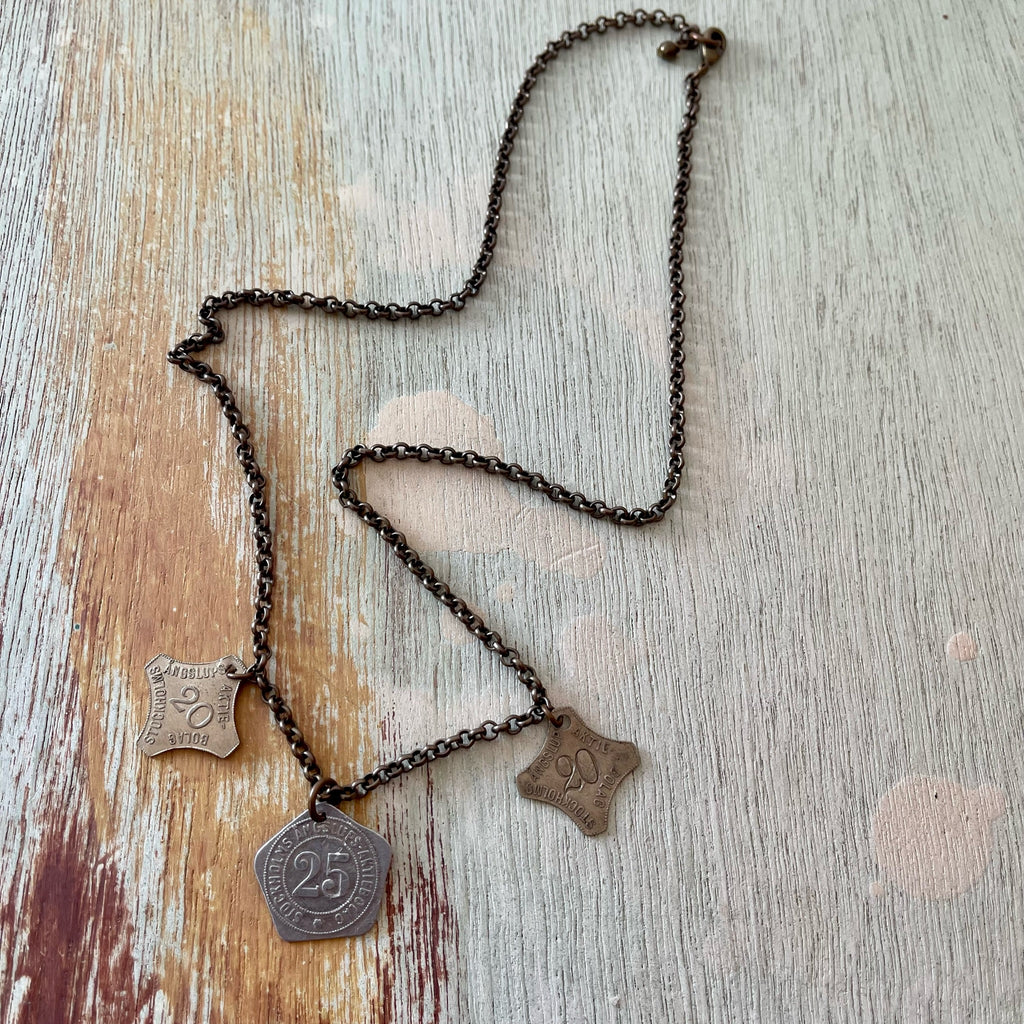 Swedish Steamship Token Necklace