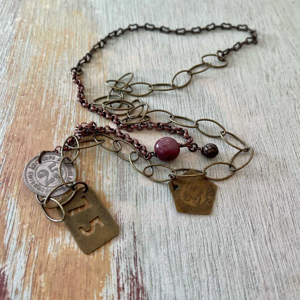 Swedish Steamship Token Necklace