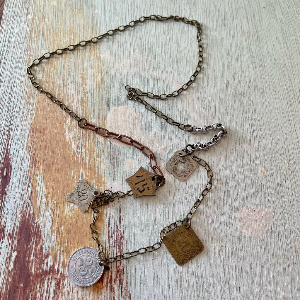 Swedish Steamship Token Necklace