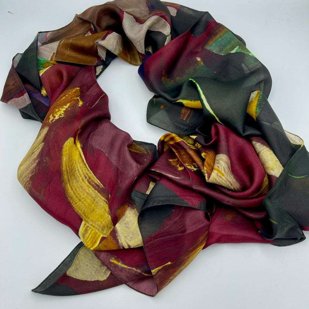 Willamena Striking Floral Silk Scarf