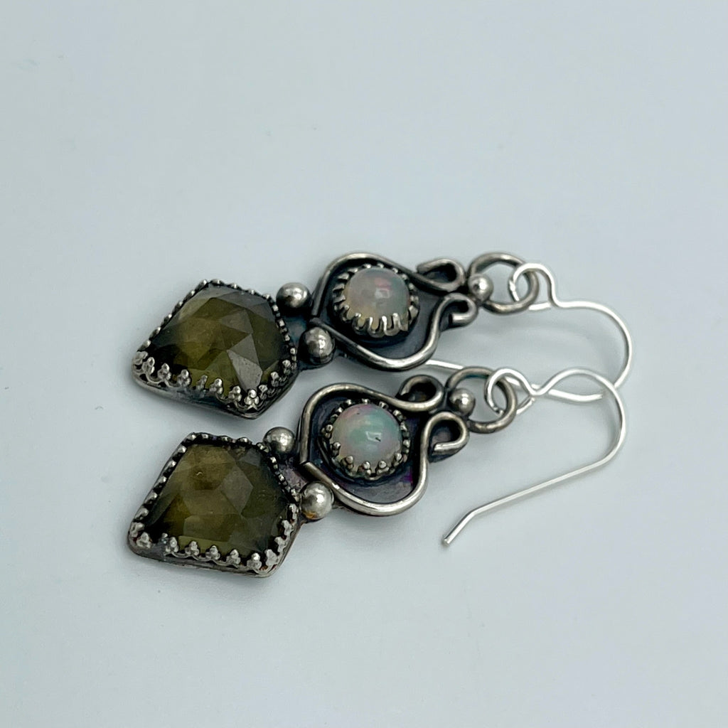Opal & Alexandrite Earrings