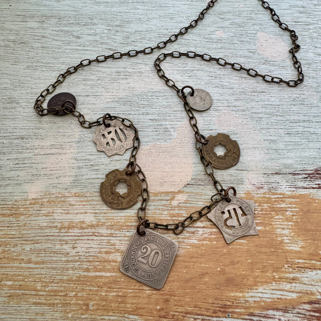 Swedish Steamship Token Necklace