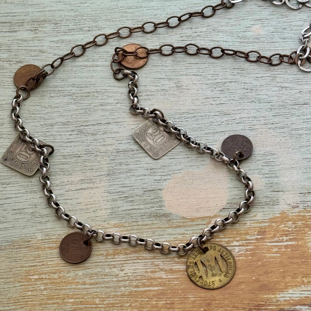 Swedish Steamship Token Necklace