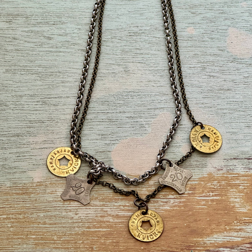 Swedish Steamship Token Necklace