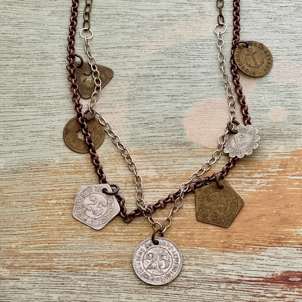 Swedish Steamship Token Necklace