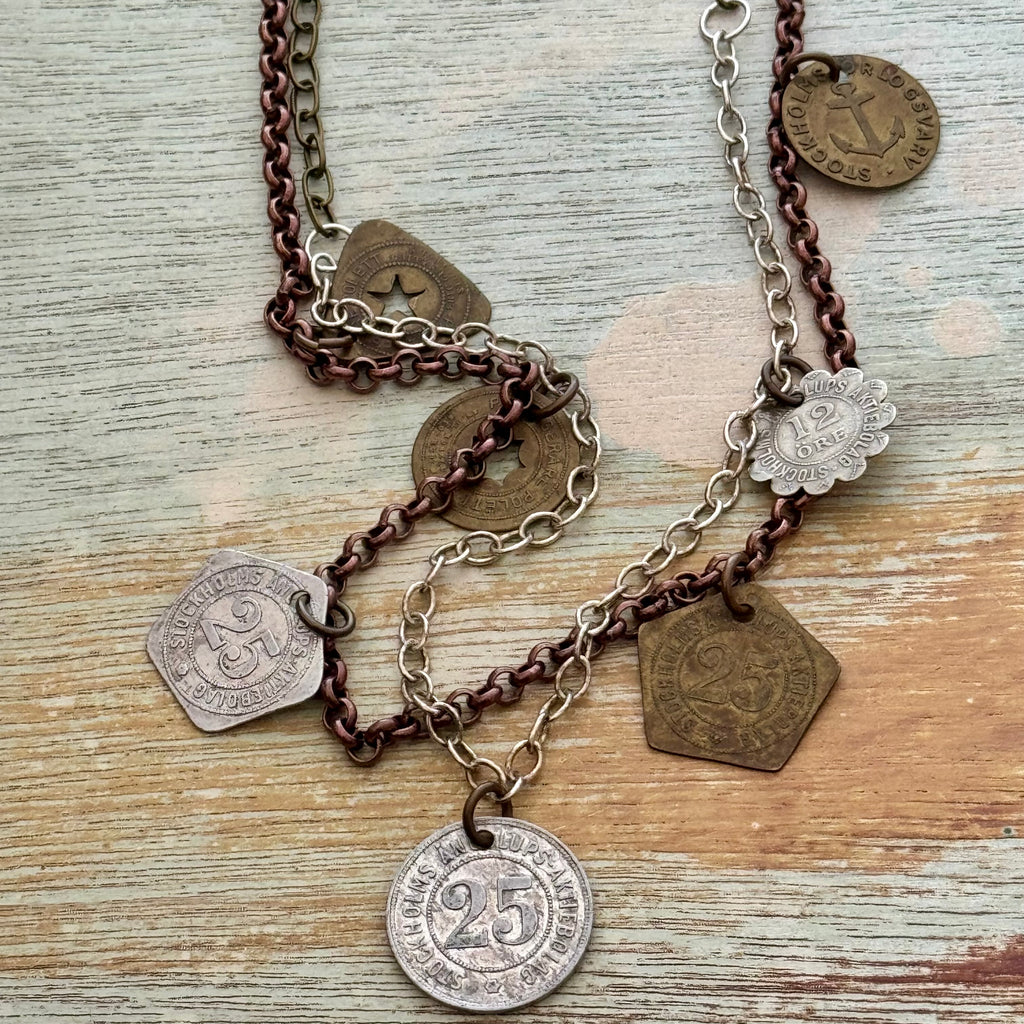 Swedish Steamship Token Necklace