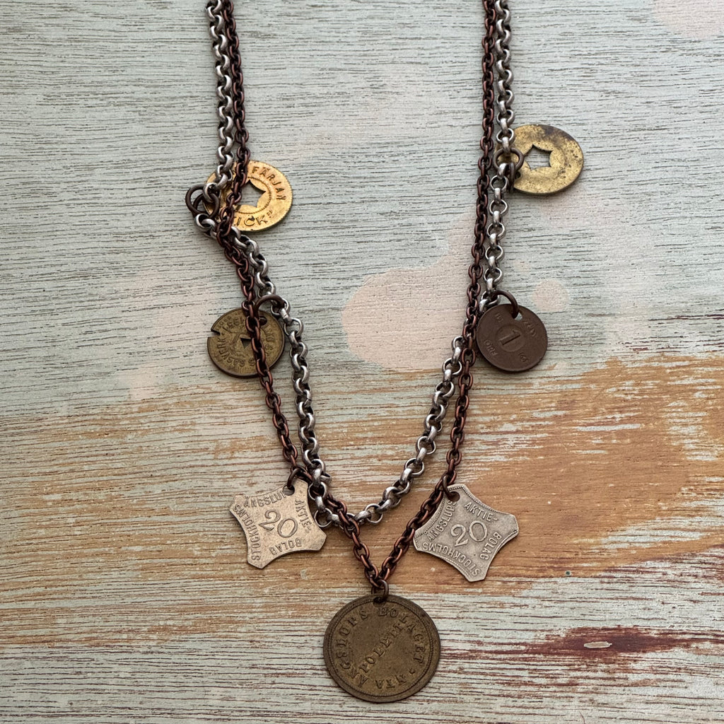 Swedish Steamship Token Necklace