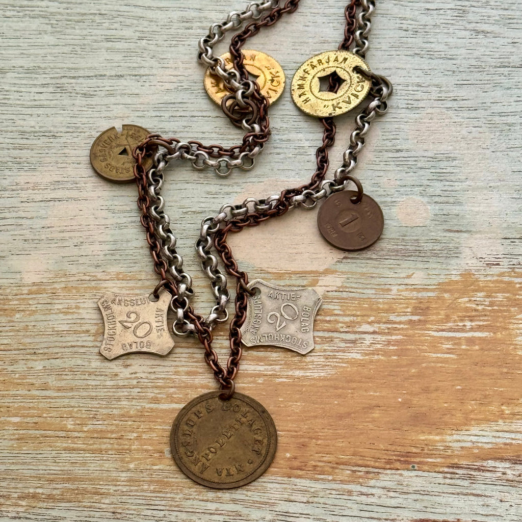 Swedish Steamship Token Necklace
