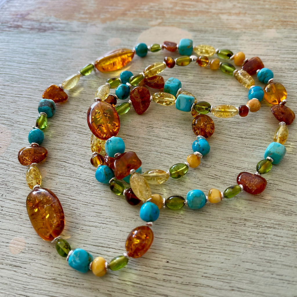 Baltic Amber & Turquoise