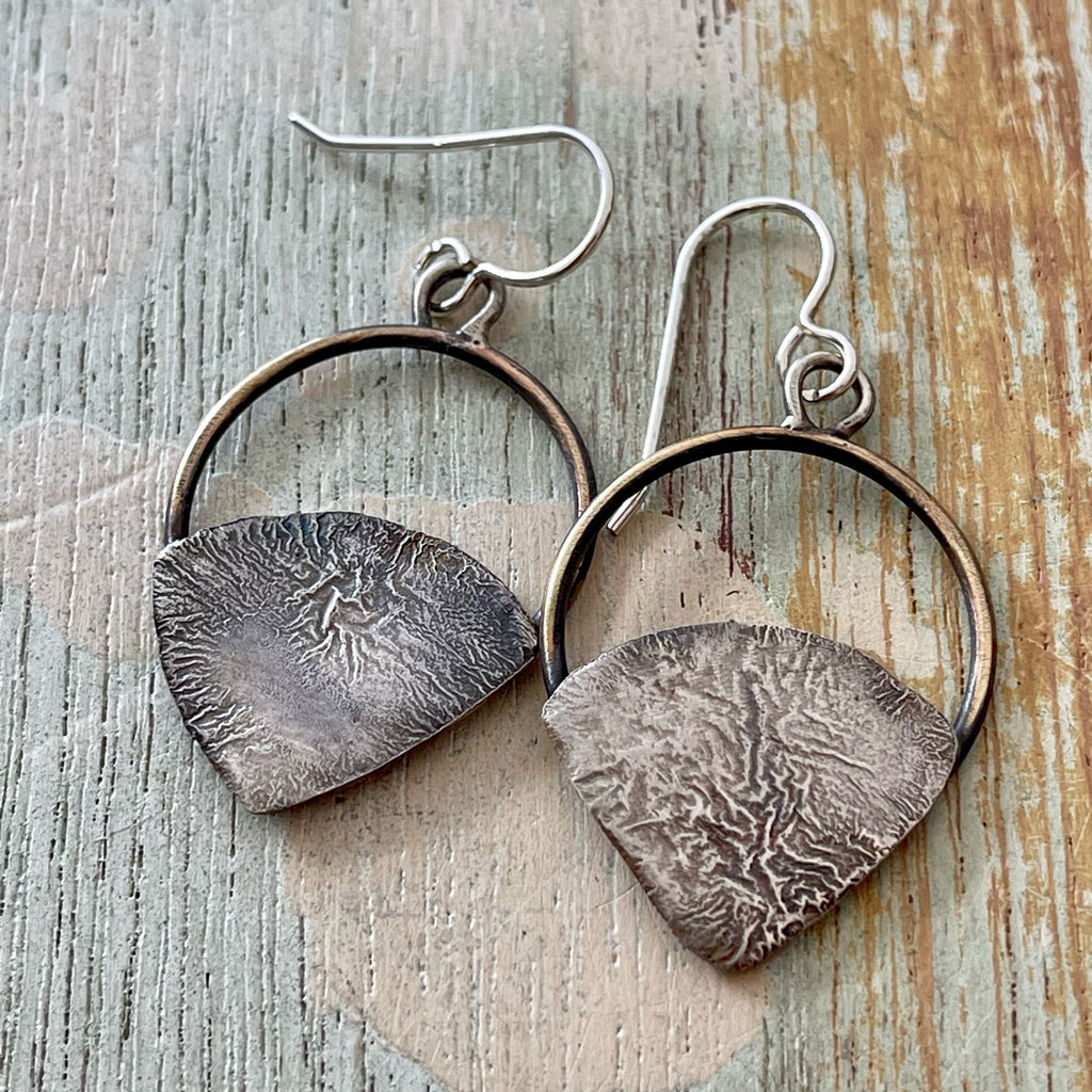 Reticulated Silver Earrings