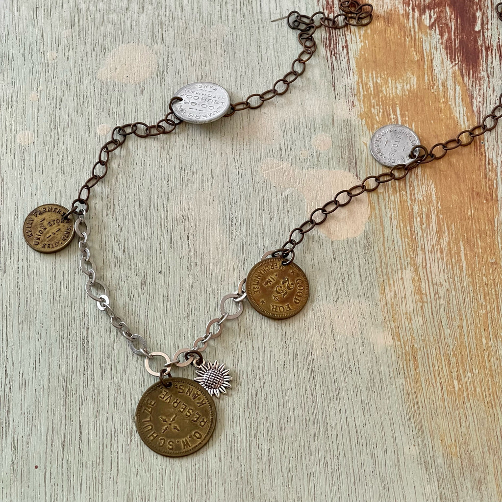 Wide Spot in the Road Token Necklace