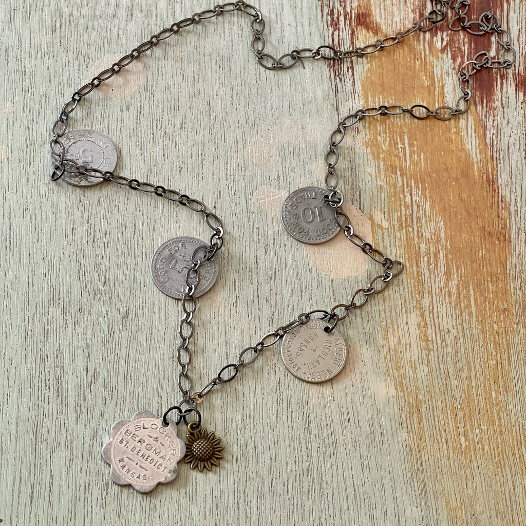 Wide Spot in the Road Token Necklace