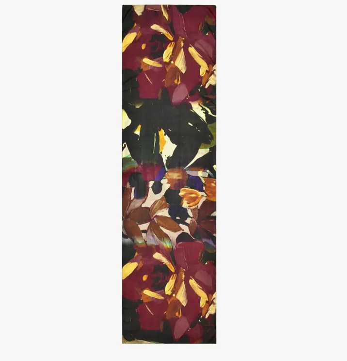 Willamena Striking Floral Silk Scarf