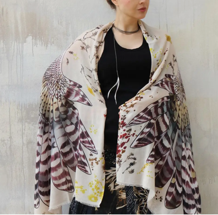 Day Owl Cotton Scarf