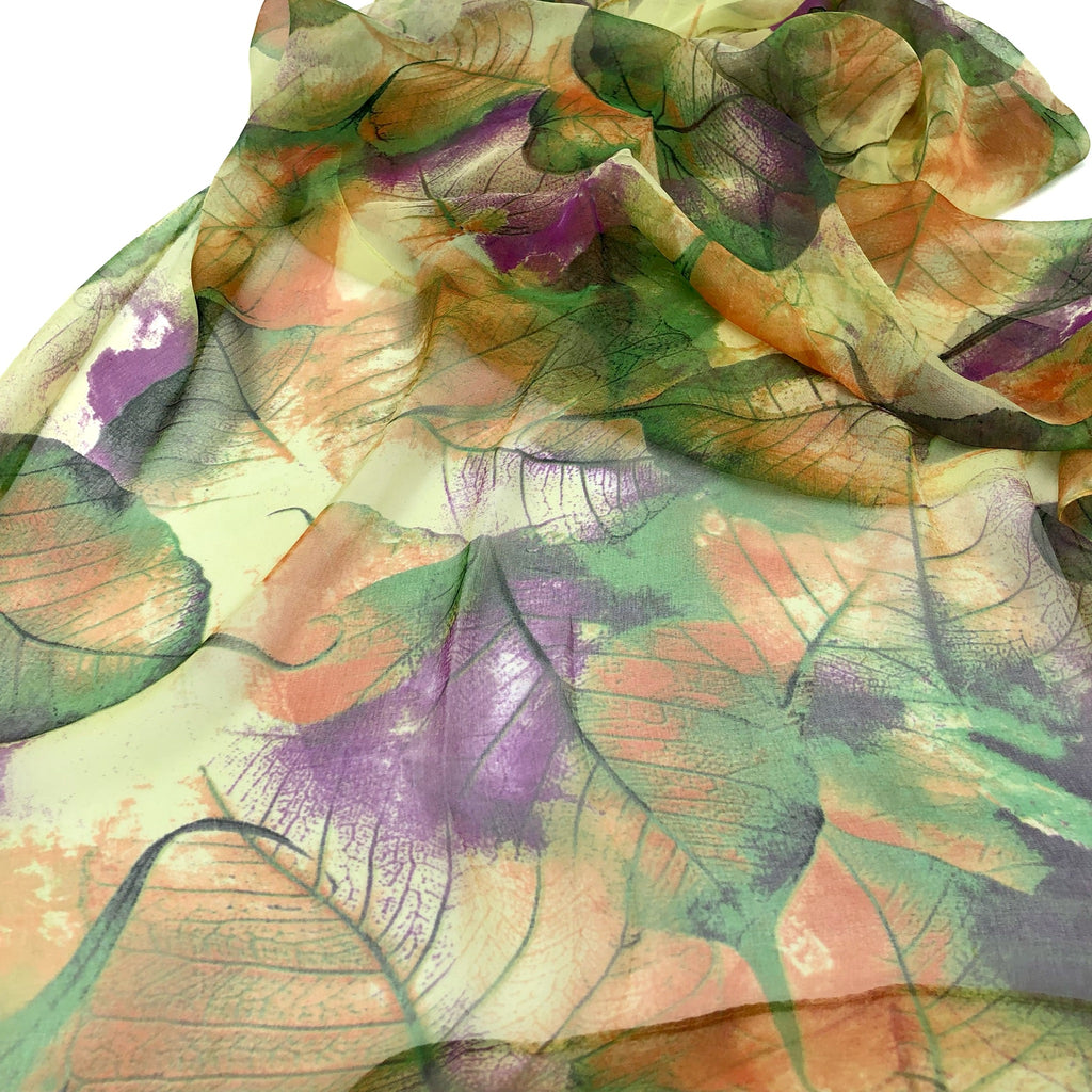 Fallen Leaves Chiffon Scarf