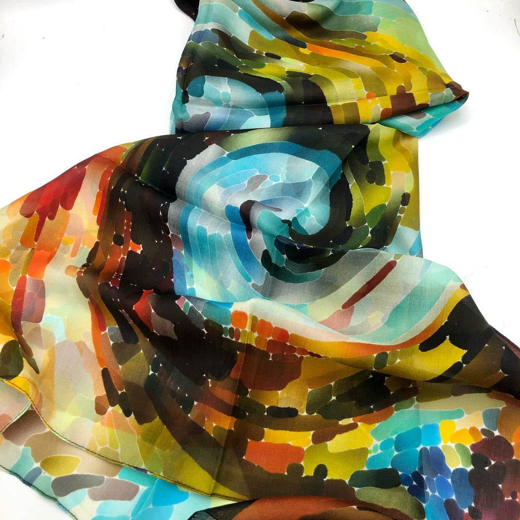 Augusto Geo Silk Scarf