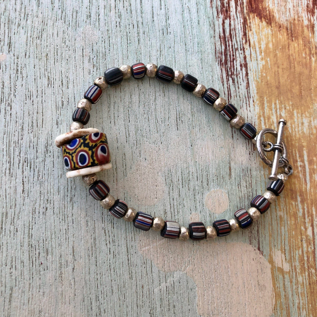 Antique Millefiore Glass Bracelet
