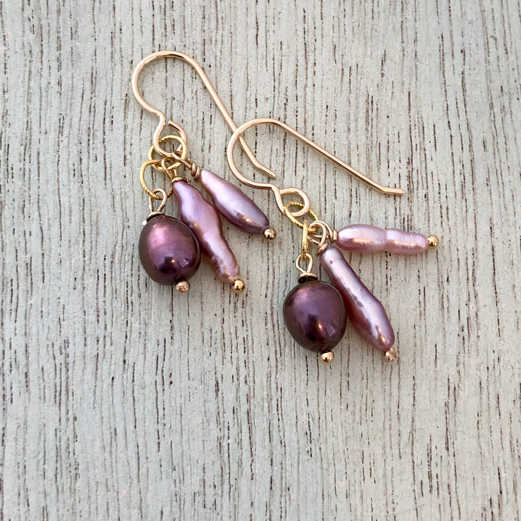 Cluster Pearl Earrings