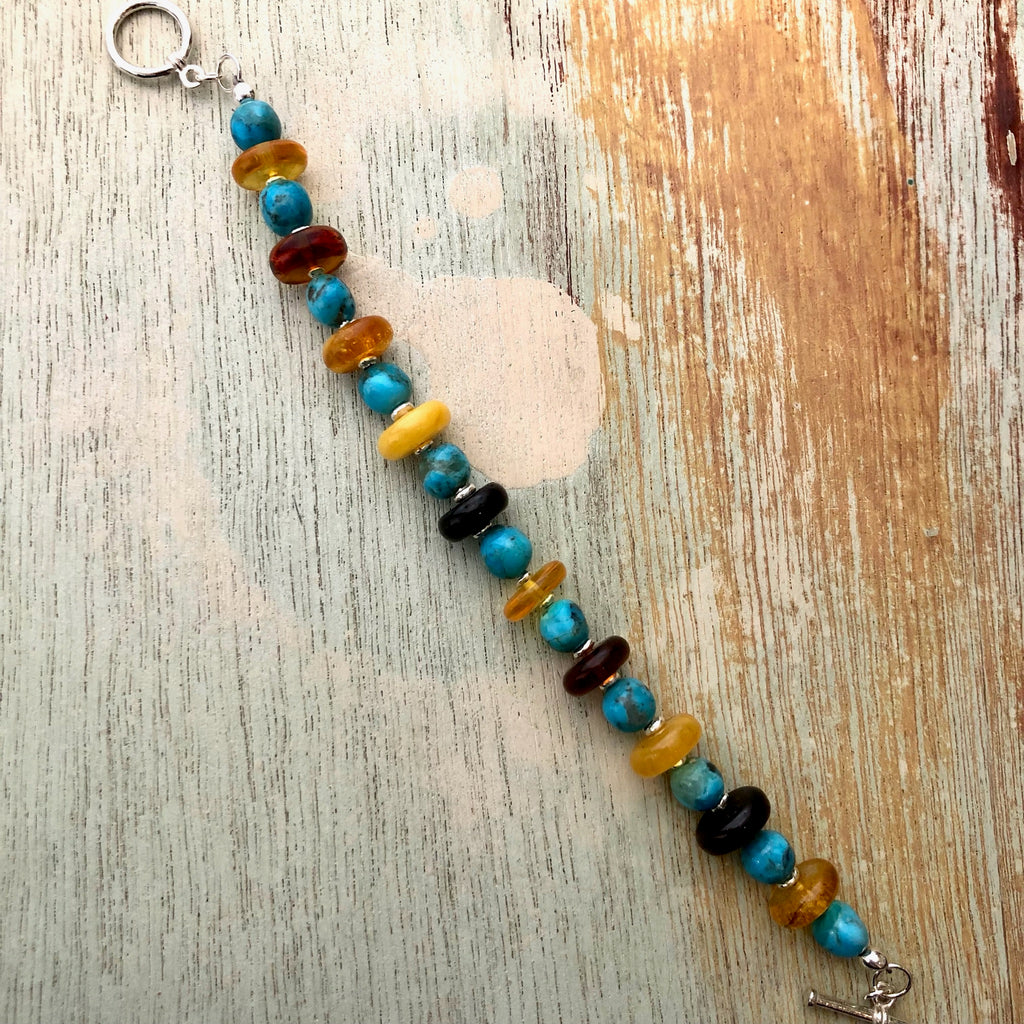 Amber & Turquoise Bracelet