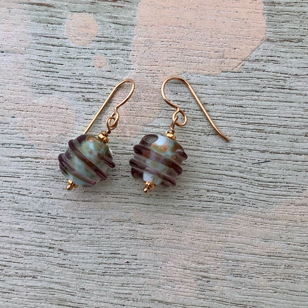 Vintage Japanese Glass Earrings