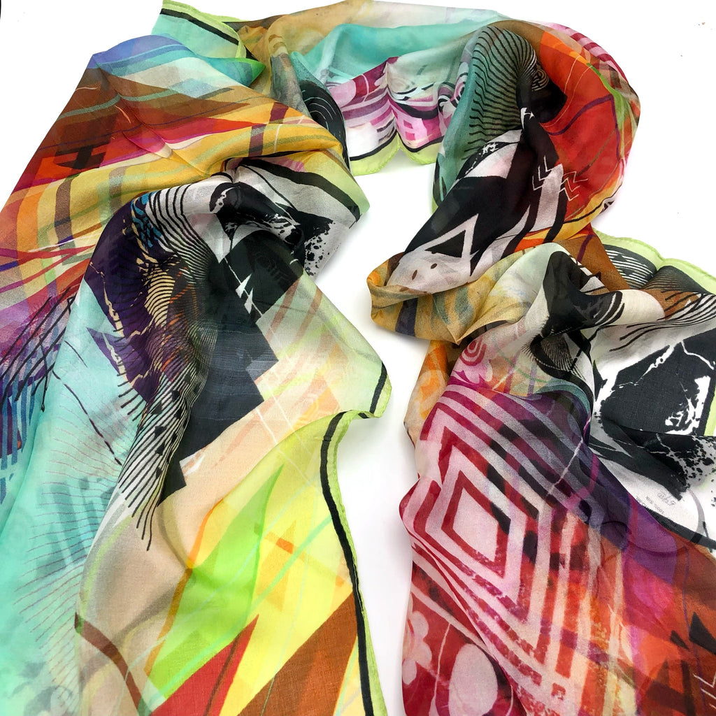 Enrique Colorful Abstract Scarf