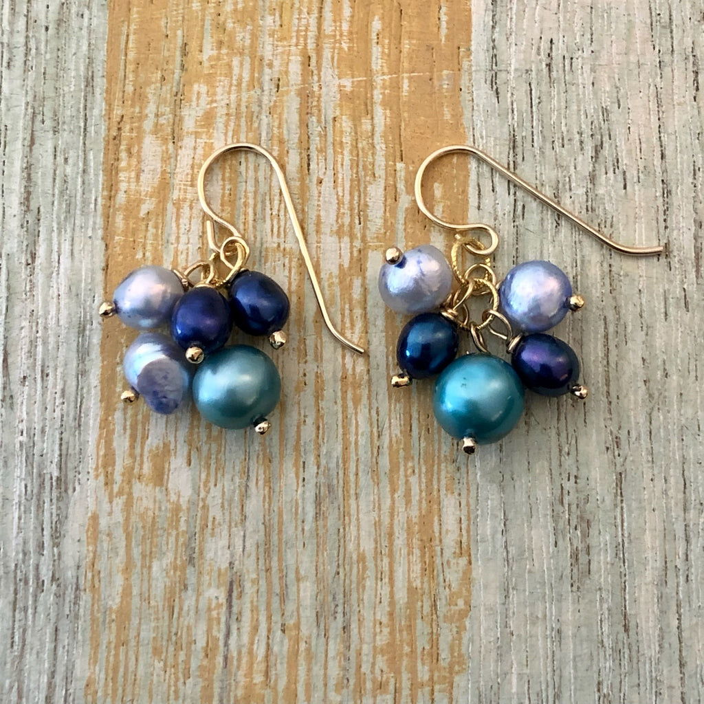 Cluster Pearl Earrings