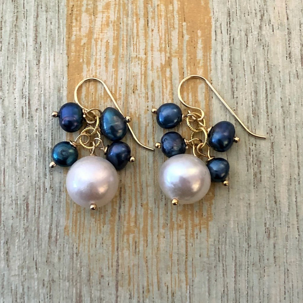 Cluster Pearl Earrings