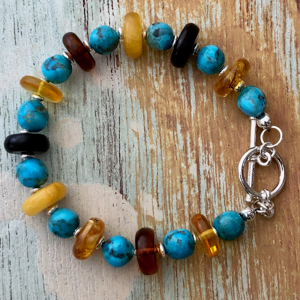 Amber & Turquoise Bracelet