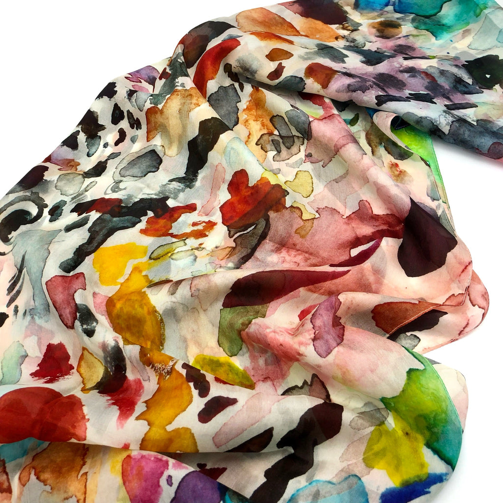 Cyndi Colorful Silk Scarf