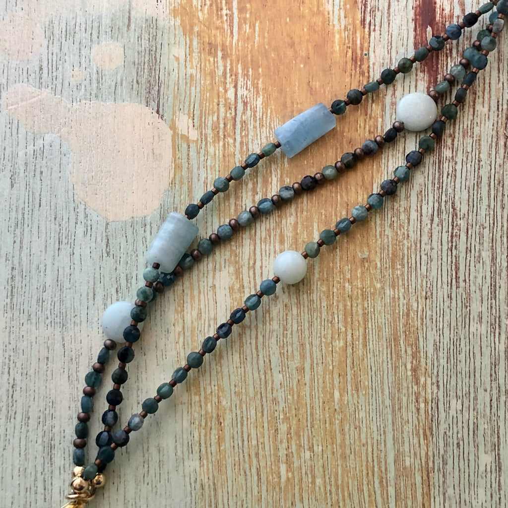 Aquamarine and Blue Tourmaline Bracelet