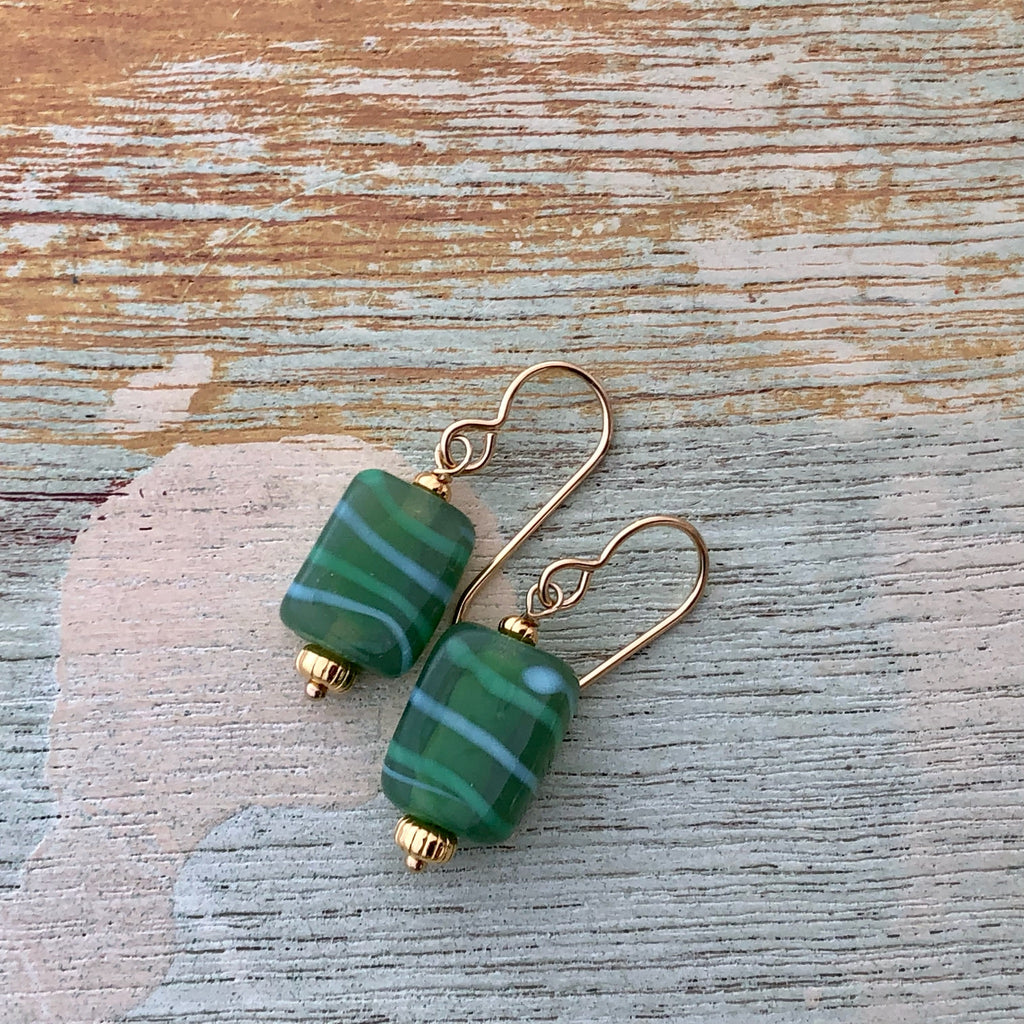 1940s Japanese Glass Earrings