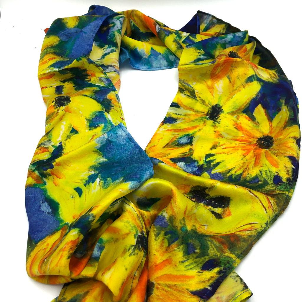 Sunflowers Silk Scarf
