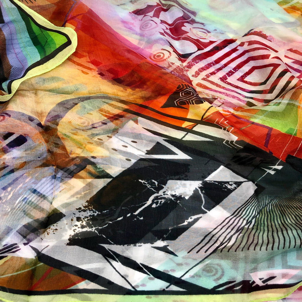 Enrique Colorful Abstract Scarf