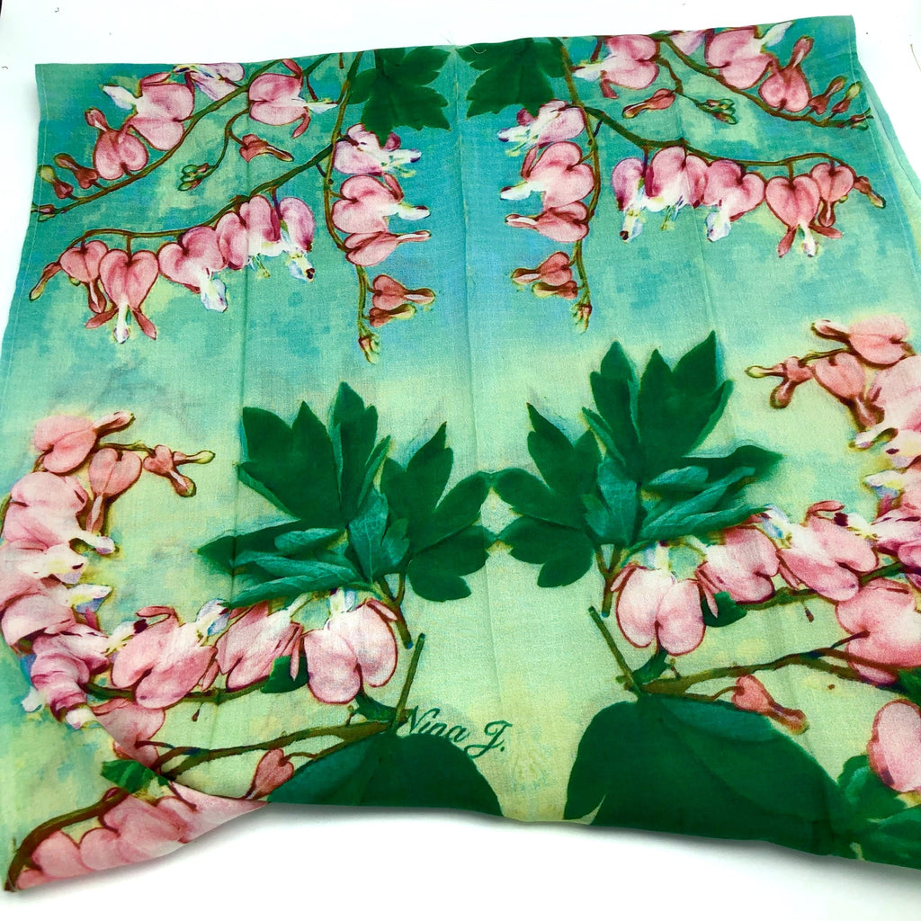 Bleeding Hearts Cotton Scarf