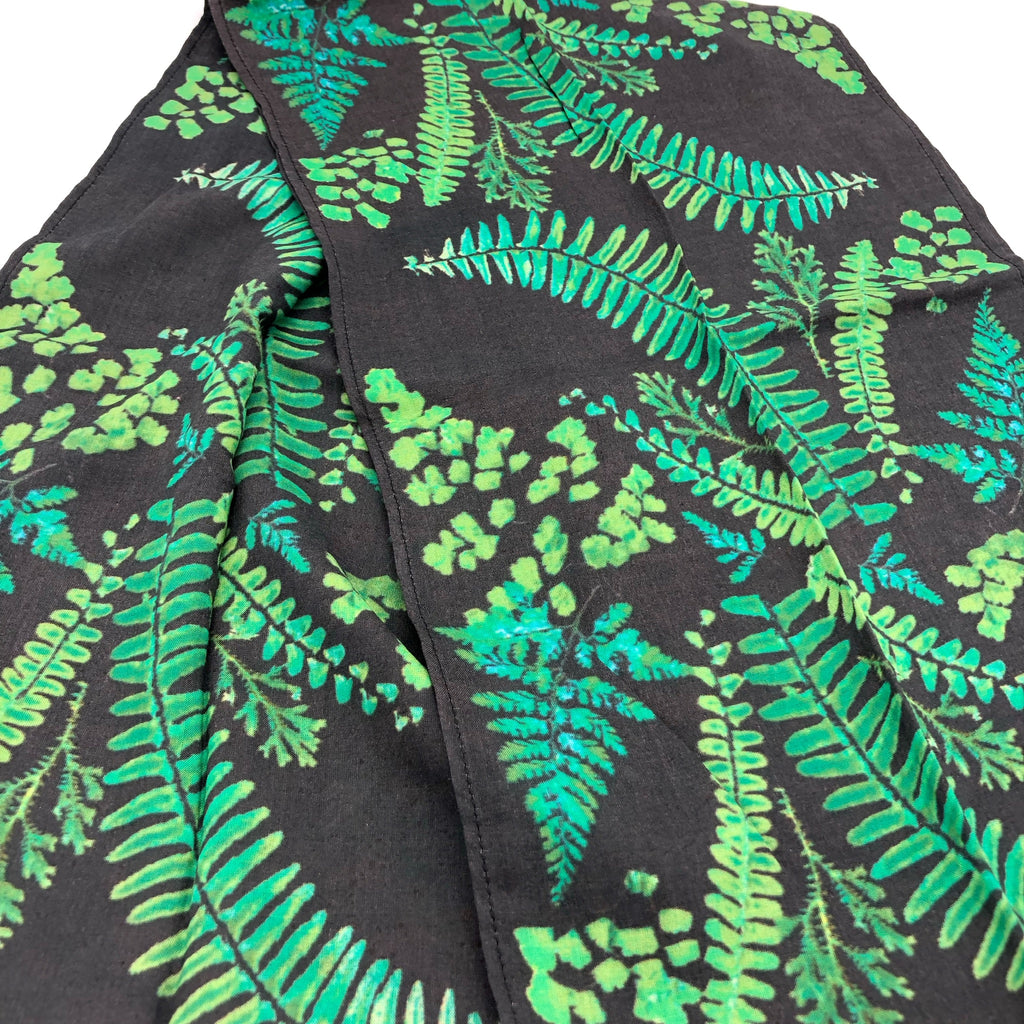 Midnight Fern Cotton Scarf