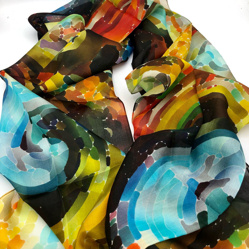 Augusto Geo Silk Scarf