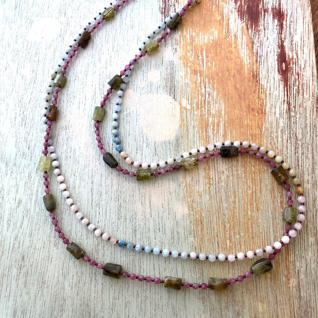 Green Garnet Long Necklace