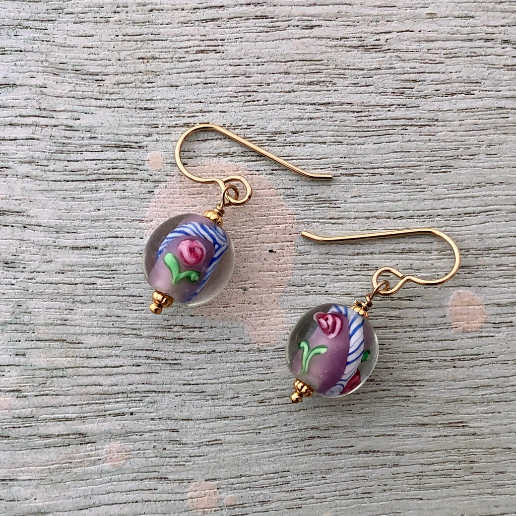 1940's Italian Glass Earrings