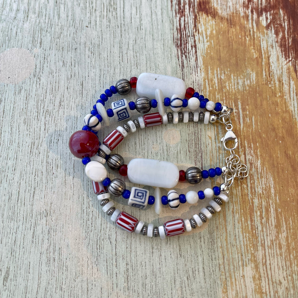 Red, White and Blue Bracelet