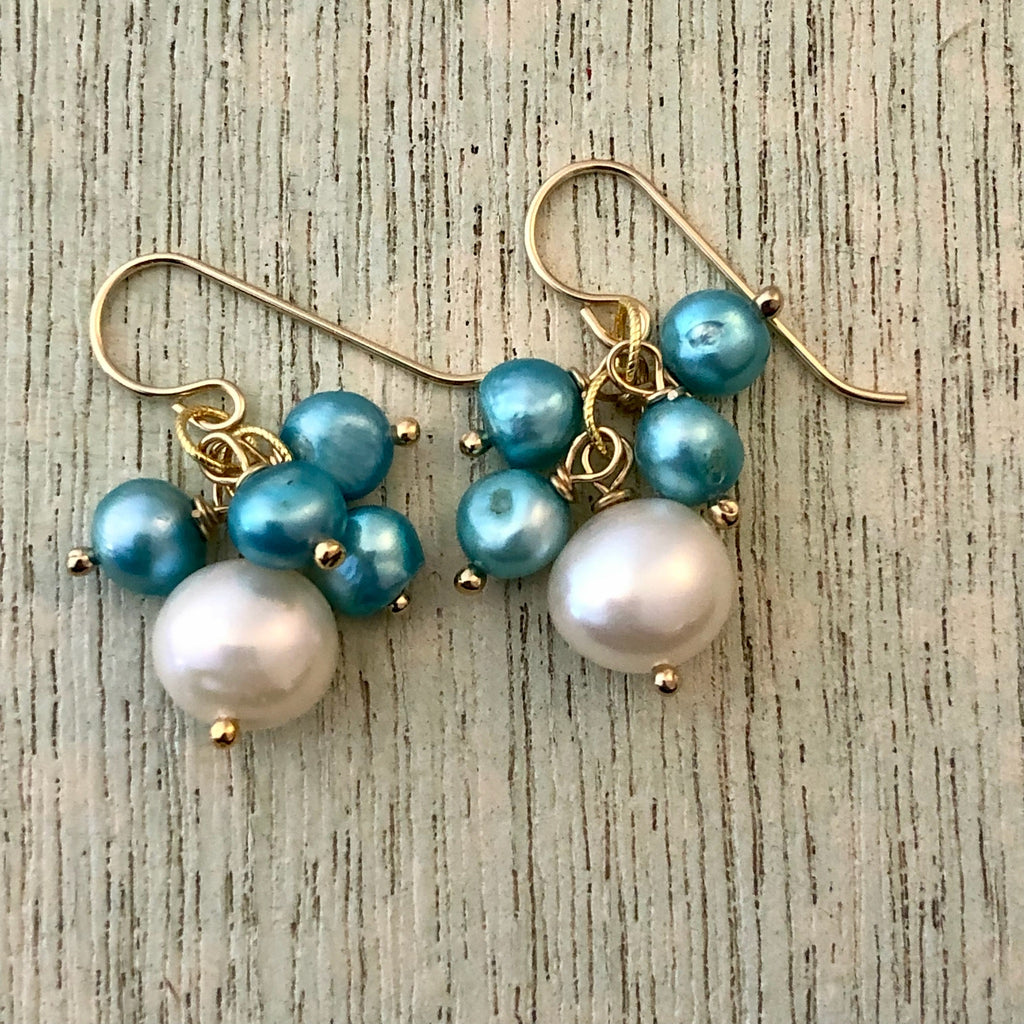 Cluster Pearl Earrings